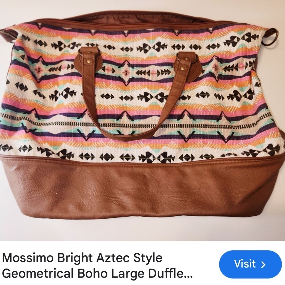 Mossimo Supply Co. Aztec Style Duffle Bag